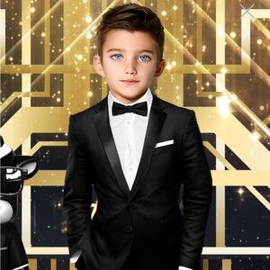 Andrew Fezza Boys Tuxedo Coat